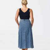 V-Neck Knit Tank - Navy