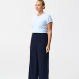 Tailored Pintuck Pants - Navy