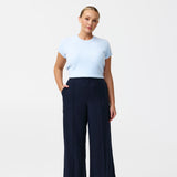 Cap Sleeve Knit Top - Powder Blue