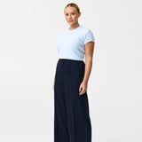 Tailored Pintuck Pants - Navy