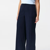 Tailored Pintuck Pants - Navy