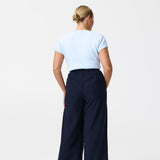 Tailored Pintuck Pants - Navy
