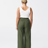 Tailored Pintuck Pants - Khaki