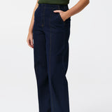 Tailored Pintuck Jeans - Indigo