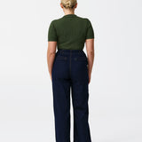 Polo Knit Top - Moss