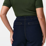 Tailored Pintuck Jeans - Indigo