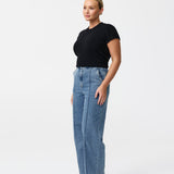Cap Sleeve Knit Top - Navy