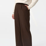 Straight Leg Pant - Dark Chocolate Pinstripe