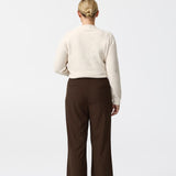 Straight Leg Pant - Dark Chocolate Pinstripe