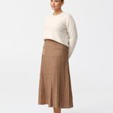 Pocket Knit Midi Skirt - Biscuit Marl