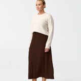 Rib Knit Skirt - Cappuccino
