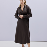 Wrap Midi Dress - Chocolate