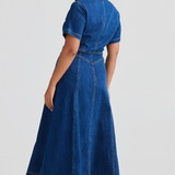 Core Denim Short Sleeve Dress - Blue Denim