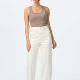 Signature Barrel Leg Jeans - White