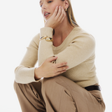 Ribbed Knit Top - Sand Marl