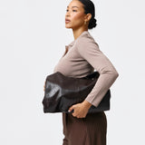 Textured Slouch Bag - Chocolate