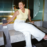 Signature Wide Leg Jeans - White