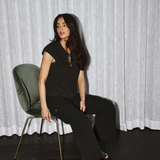 Pintuck Top - Black