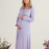 Buttoned Knit Dress - Lavender