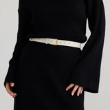 Core Classic Vegan Leather Belt - Bone