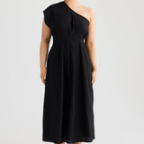 One Shoulder Dress - Black