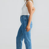 Denim Rolled Hem Jean - Blue Denim