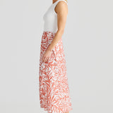 Slip Bias Skirt - Terracotta Stencil