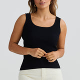 Core Square Neck Tank - Black