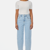 Signature Barrel Leg Jeans - Light Blue Wash