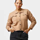 Pocket Knit Cardigan - Biscuit
