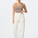 Signature Barrel Leg Jeans - White