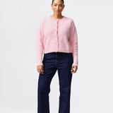 Textured Knit Cardigan - Soft Pink