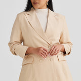 Core Linen Tailored Blazer - Macadamia