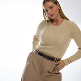 Pleat Front Pants - Camel