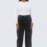 Signature Barrel Leg Jeans - Black Wash