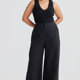 Core Linen Tailored Pants - Black