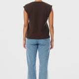 Cap Sleeve Jersey Tank - Chocolate