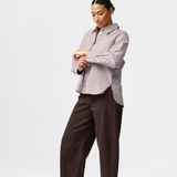 Pocket Shirt - Chocolate & White Stripe