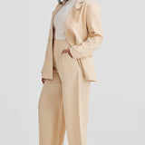 Core Linen Tailored Blazer - Macadamia