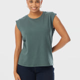 Cap Sleeve Jersey Tank - Teal Green