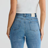 Denim Rolled Hem Jean - Blue Denim
