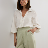 Tailored Pintuck Pants - Pistachio