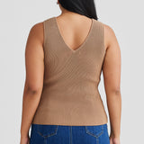 Core V-Neck Cami - Mocha