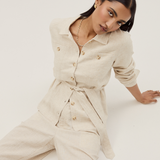 Panelled Jacket - Oatmeal