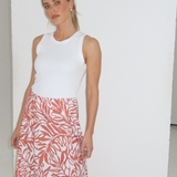 Slip Bias Skirt - Terracotta Stencil