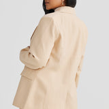 Core Linen Tailored Blazer - Macadamia