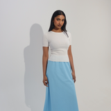 Slip Midi Skirt - Aquamarine