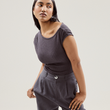Asymmetric Top - Charcoal