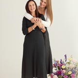 Buttoned Knit Dress - Emerald
