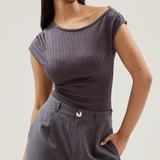 Asymmetric Top - Charcoal